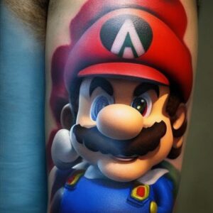 Wzór tatuażu Mario Bros