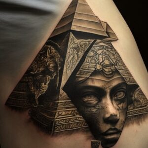 Wzór tatuażu piramidy