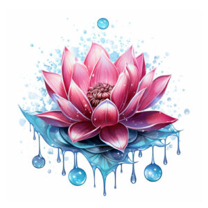 Wzór tatuażu - kwiat lotosu 11