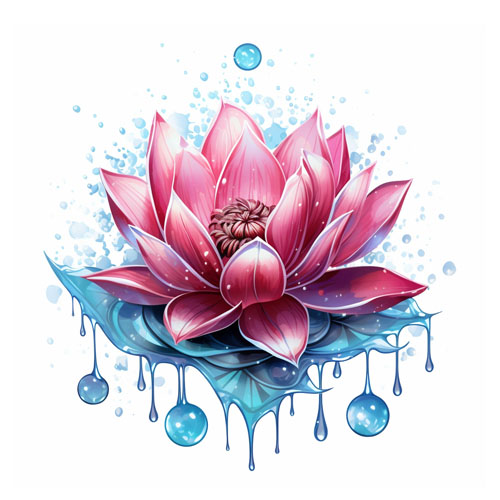 Wzór tatuażu – kwiat lotosu 11
