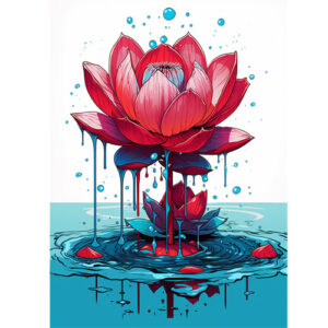 Wzór tatuażu - kwiat lotosu 15