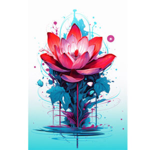 Wzór tatuażu - kwiat lotosu 17