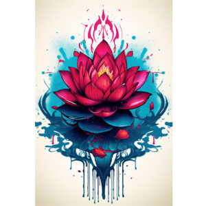 Wzór tatuażu - kwiat lotosu 21