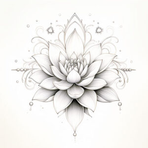 Wzór tatuażu - kwiat lotosu 6