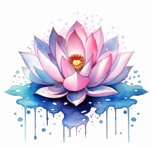 Wzór tatuażu – kwiat lotosu 7