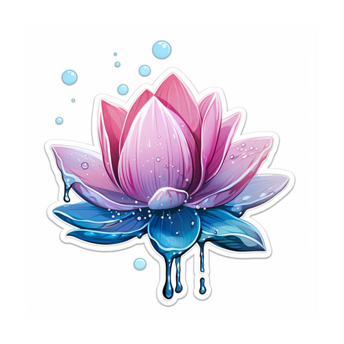 Wzór tatuażu – kwiat lotosu 8