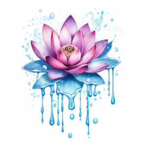 Wzór tatuażu - kwiat lotosu 9