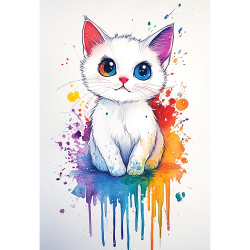 wzór tatuażu – kot 74