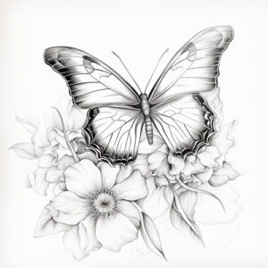 wzór tatuażu - motyl 25