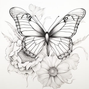 wzór tatuażu - motyl 28