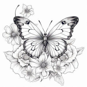wzór tatuażu - motyl 35
