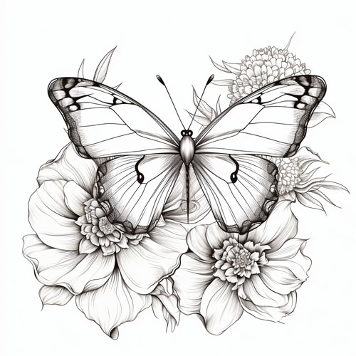 wzór tatuażu – motyl 36