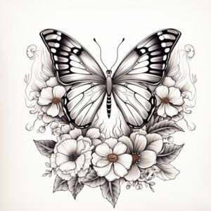 wzór tatuażu - motyl 51