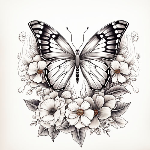 wzór tatuażu – motyl 51