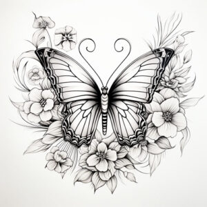wzór tatuażu - motyl 52