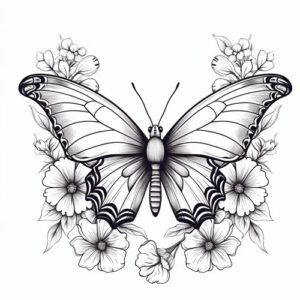 wzór tatuażu - motyl 55