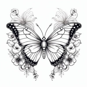 wzór tatuażu - motyl 58