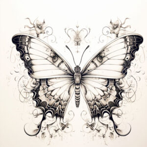 wzór tatuażu - motyl 7