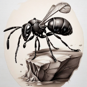 Wzór tatuażu mrówka