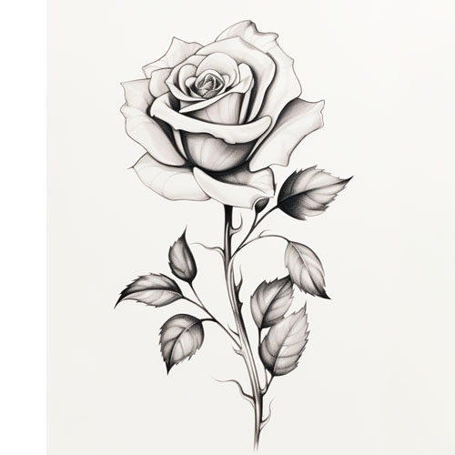 Wzór tatuażu – róża 10