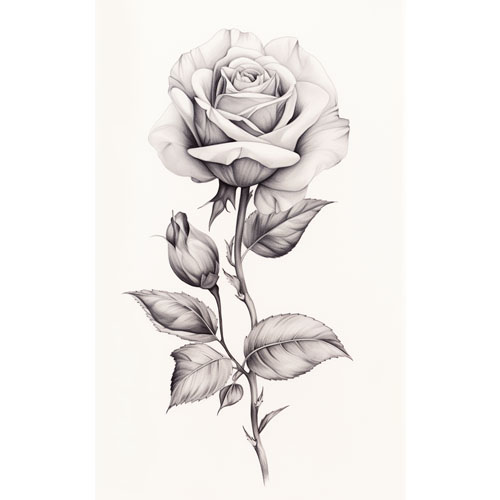 Wzór tatuażu – róża 25