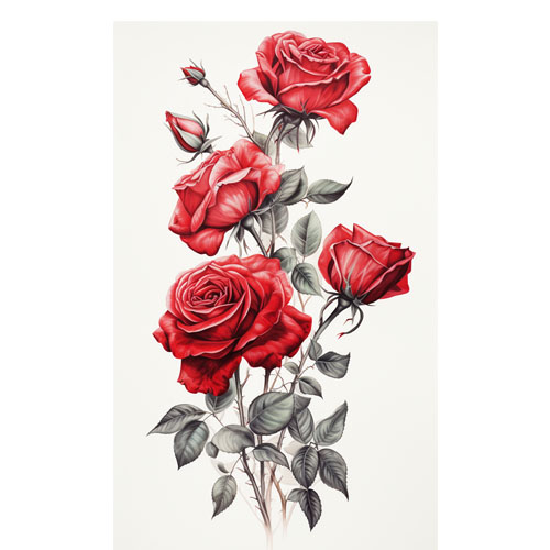 Wzór tatuażu – róża 26