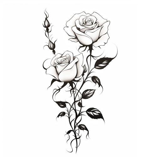 Wzór tatuażu – róża 8