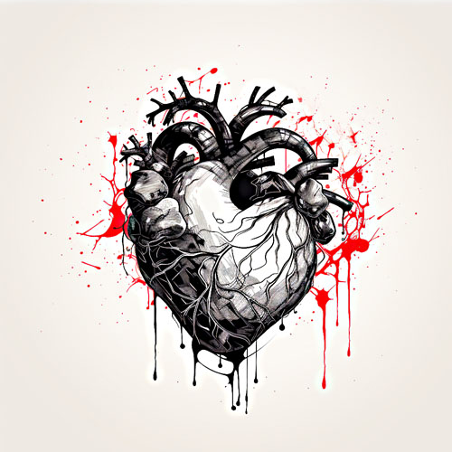 wzór tatuażu – serce 18