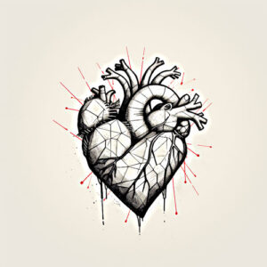 wzór tatuażu - serce 27
