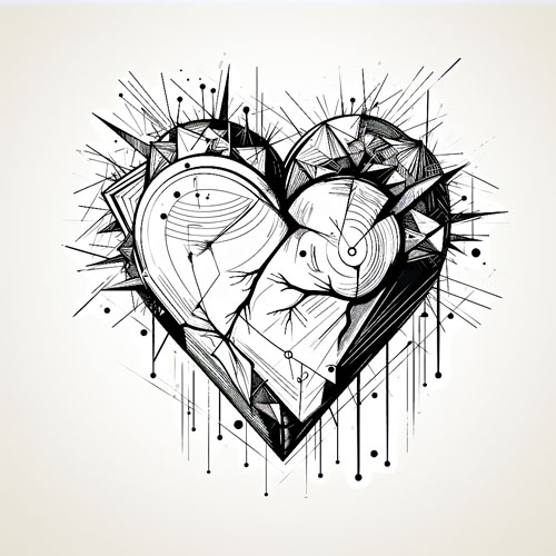 wzór tatuażu – serce 31