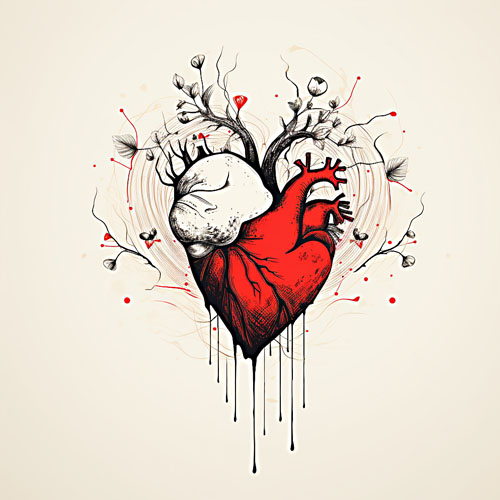 wzór tatuażu – serce 52
